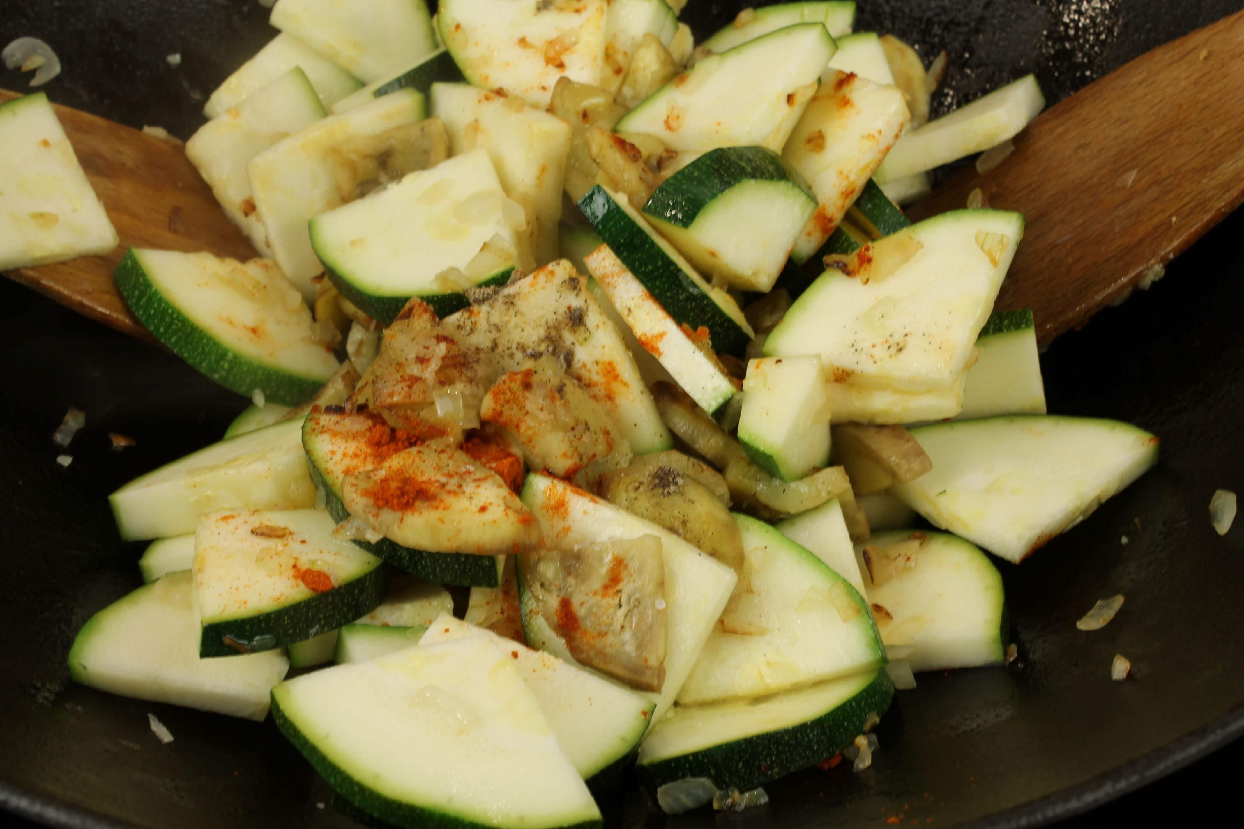 Zucchini mitbraten