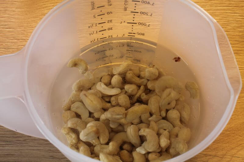 Cashews einweichen Cashews einweichen