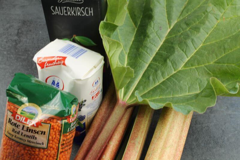 Rhabarber-Linsen-Mus Zutaten Rhabarber-Linsen-Mus Zutaten