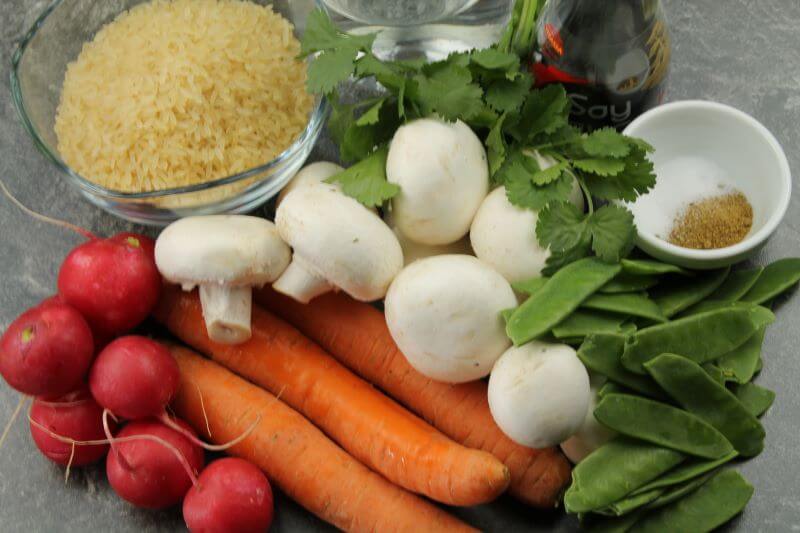 Zutaten Pilz-Gemüse-Pfanne Zutaten Pilz-Gemüse-Pfanne